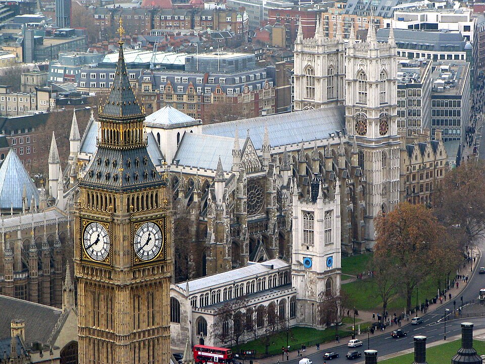Palace of Westminster and Westminster Abbey including Saint Margaret's Church